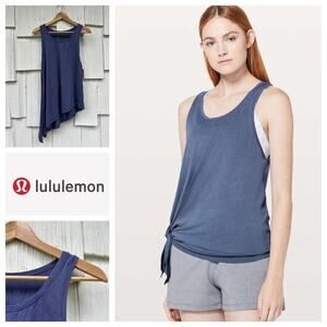 Lululemon To The Point Side Tie Moody Blues Tank‎ Size M